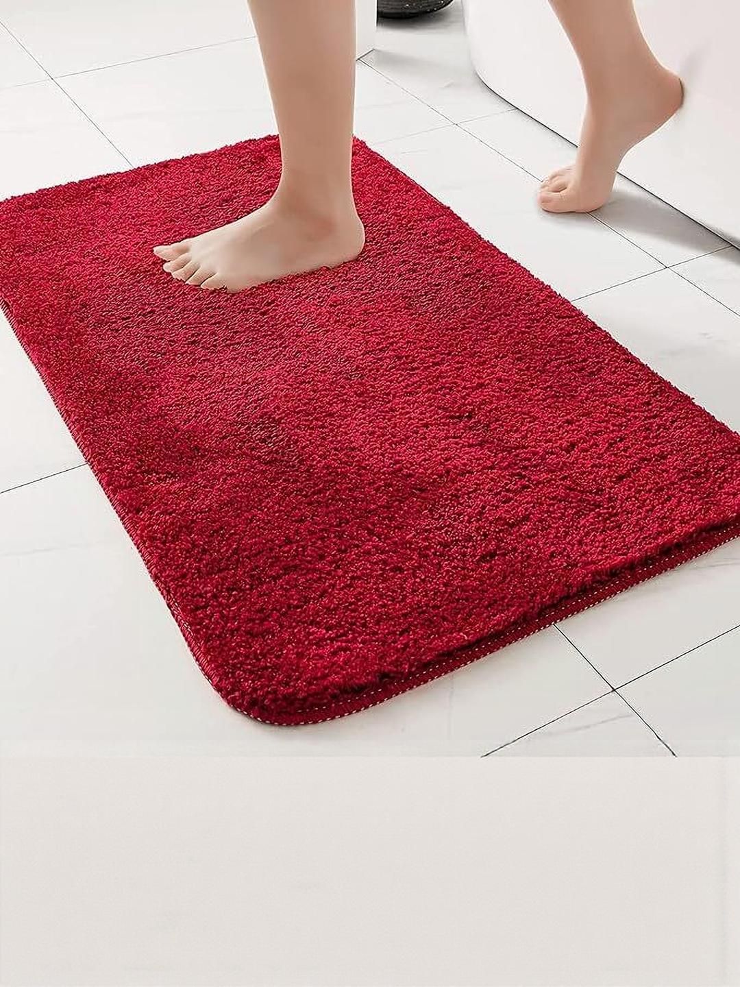 CROWN MATTINGS Red 1400 GSM Microfibre Bath Rugs-picture-28