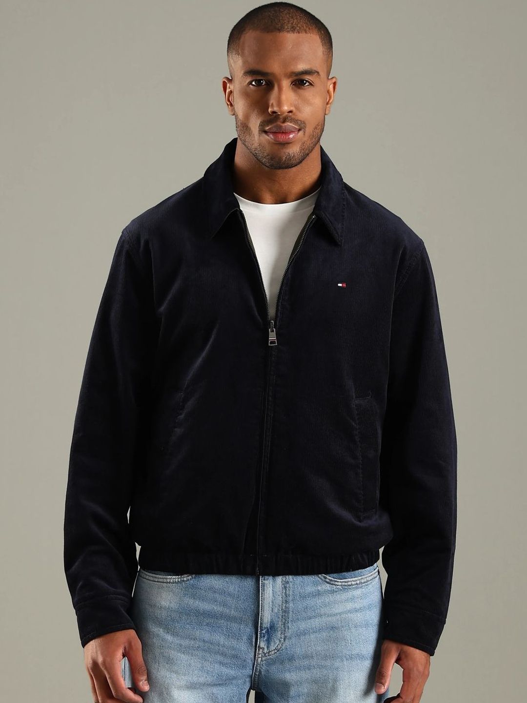 Tommy Hilfiger Spread Collar Regular Fit Cotton Tailored Jacket-image-32