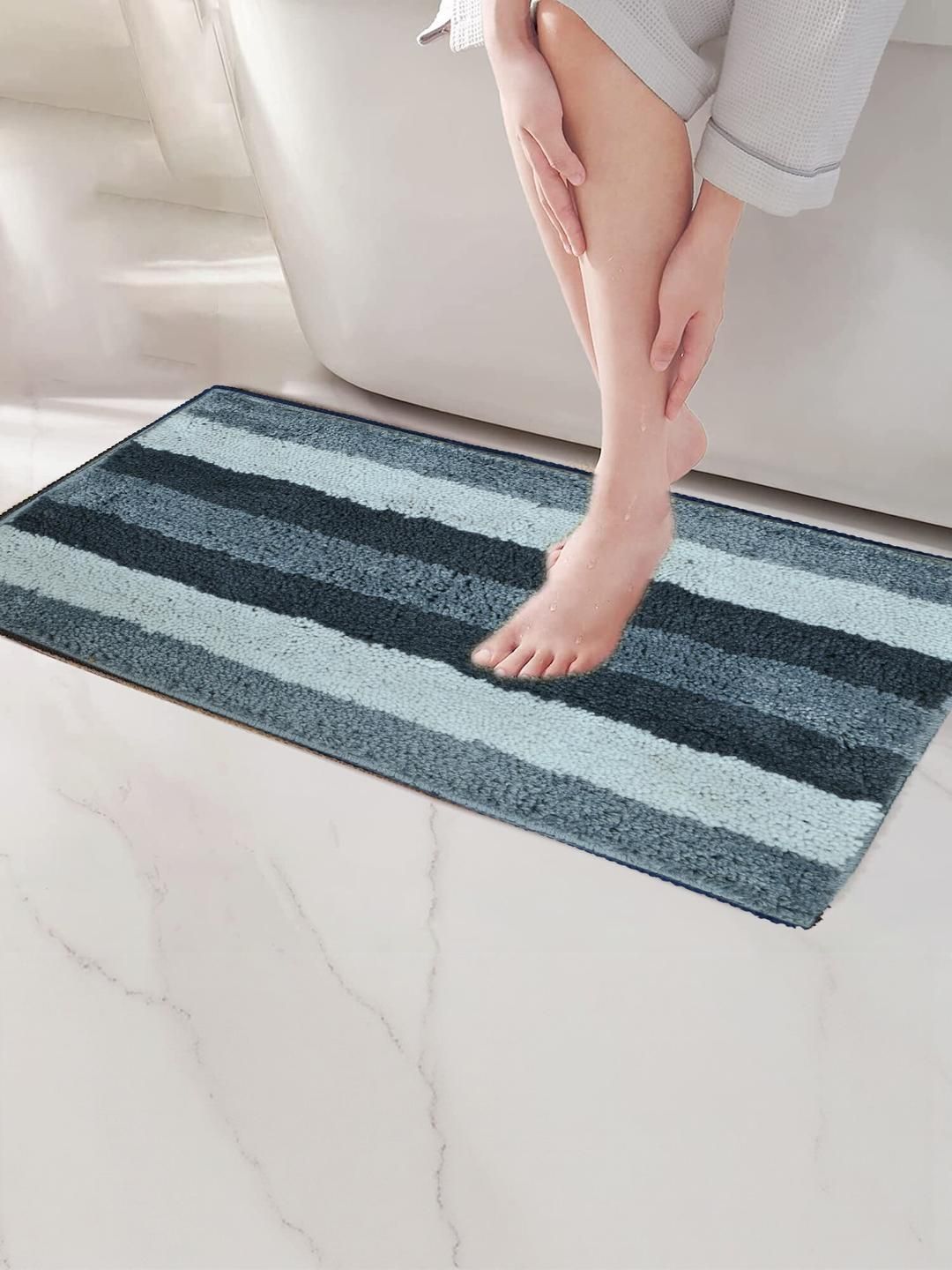 CROWN MATTINGS Grey 1400 GSM Microfibre Bath Rugs-picture-40