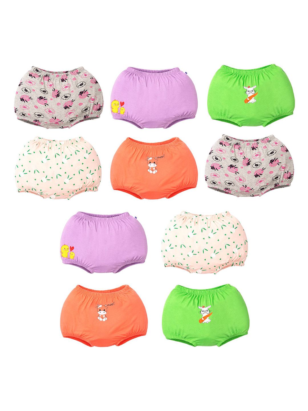 SuperBottoms Kids Pack Of 10 Pure Cotton Basic Brief BAS-UND-U-V2-BL-FF-4_6Y-10P-picture-41