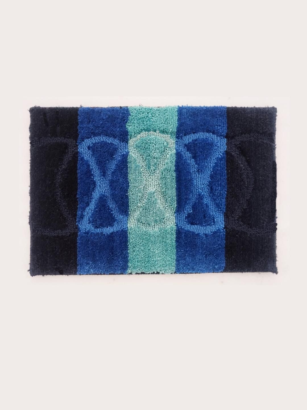 CROWN MATTINGS Blue 1400 GSM Microfibre Bath Rugs-picture-14