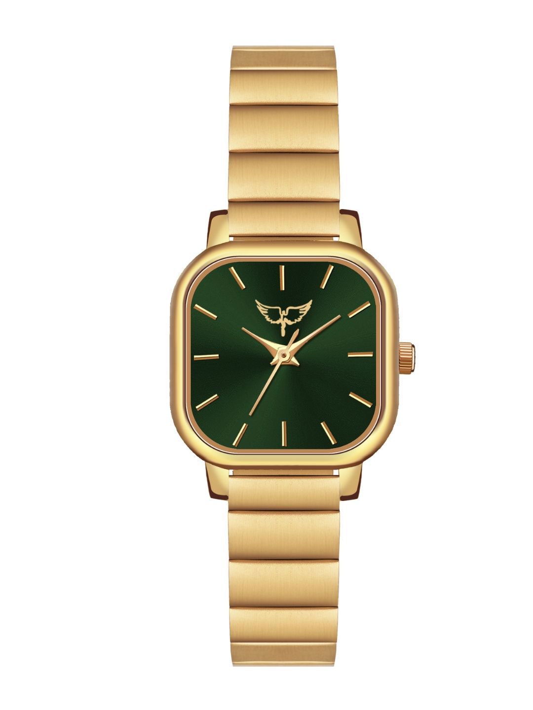 WHITE BIRD Women Brass Dial & Bracelet Style Straps Analogue Watch JK-110 Gold D Green-image-37