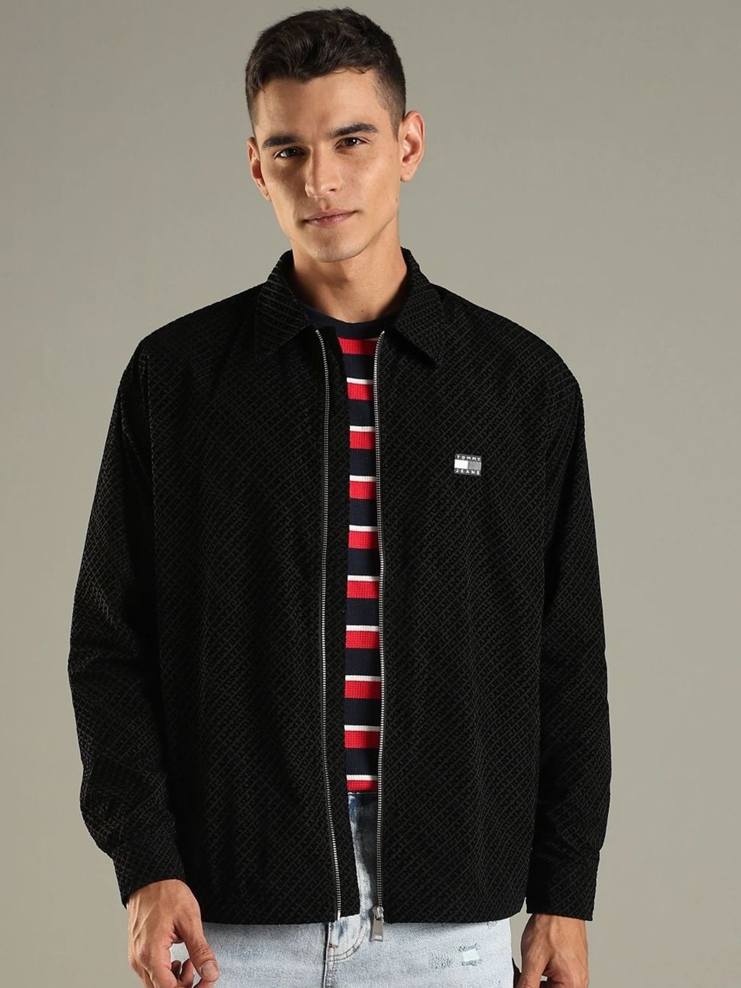 Tommy Hilfiger Men Spread Collar Textured Tailored Jacket-image-45