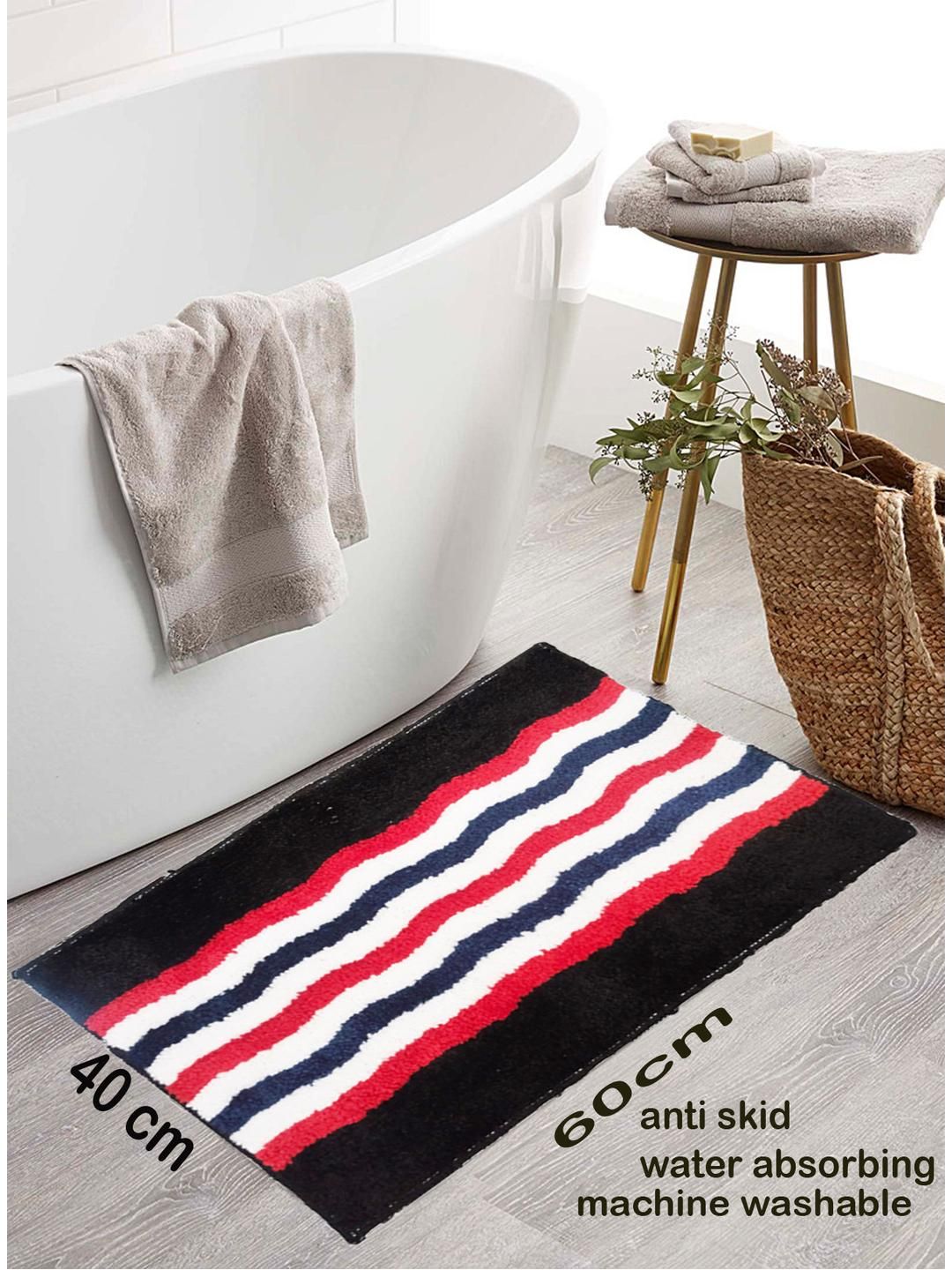 CROWN MATTINGS Red 1400 GSM Microfibre Bath Rugs-picture-36