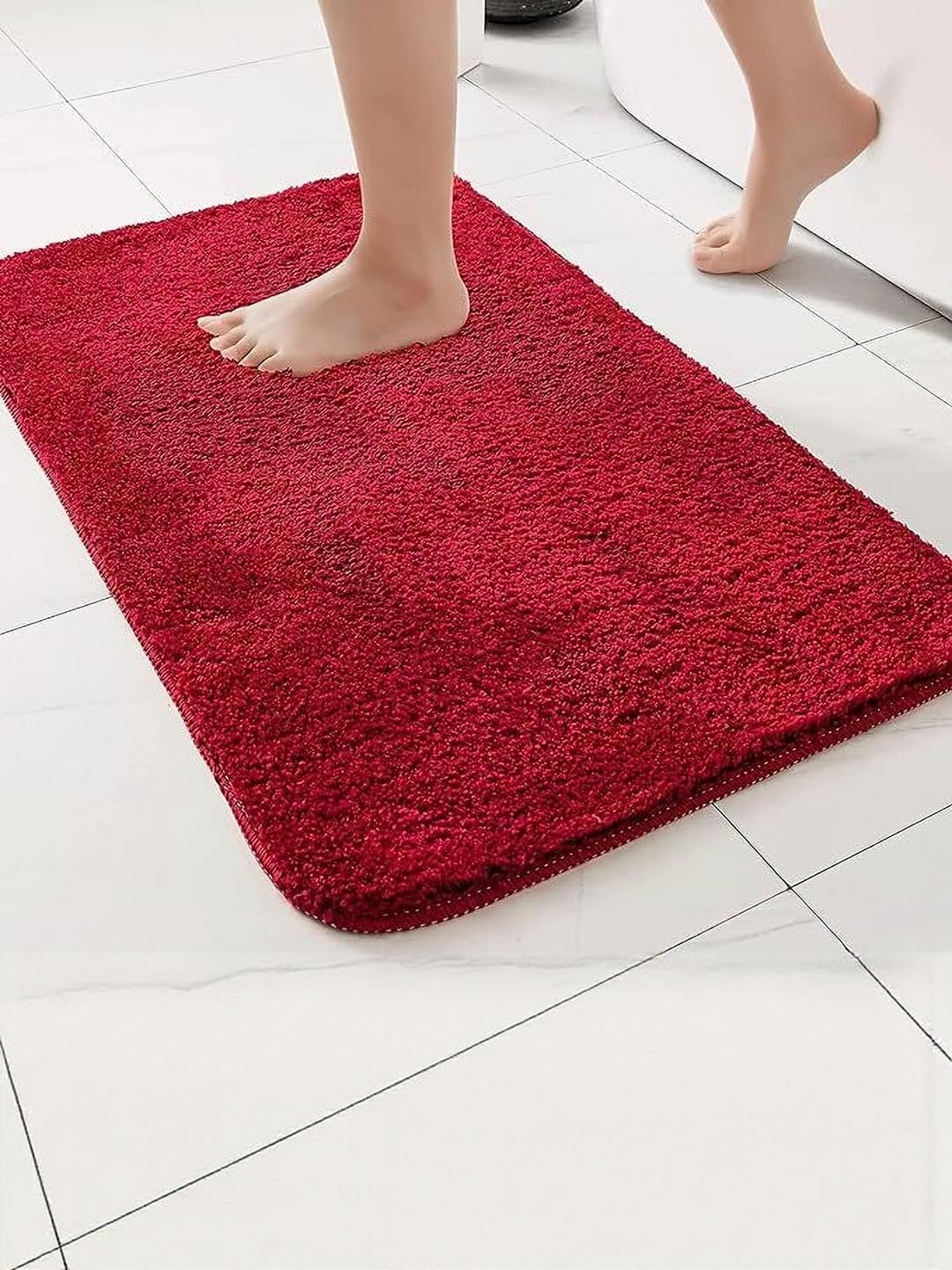 CROWN MATTINGS Red 1400 GSM Microfibre Bath Rugs-picture-25