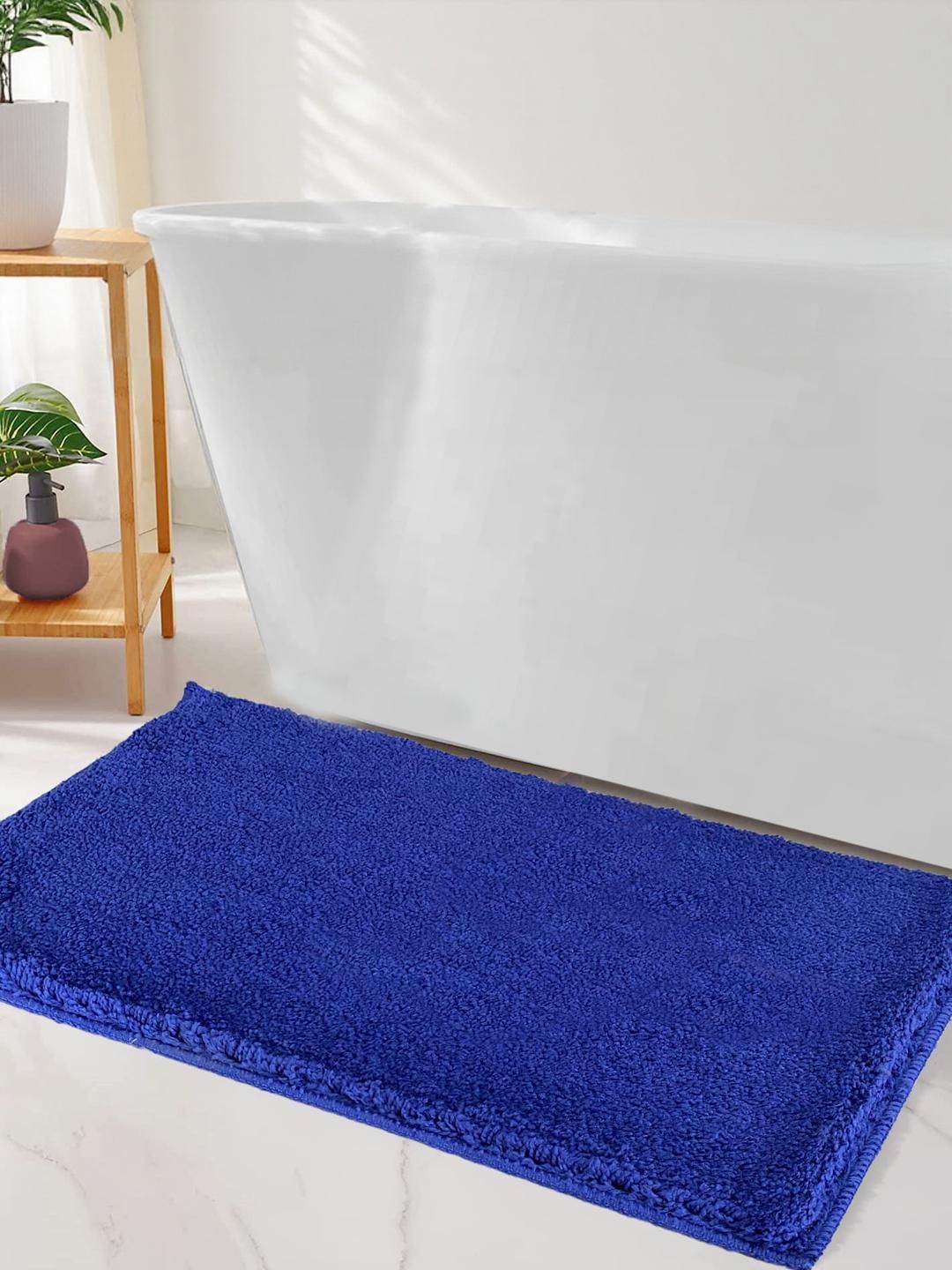 CROWN MATTINGS Blue 1400 GSM Microfibre Bath Rugs-picture-30