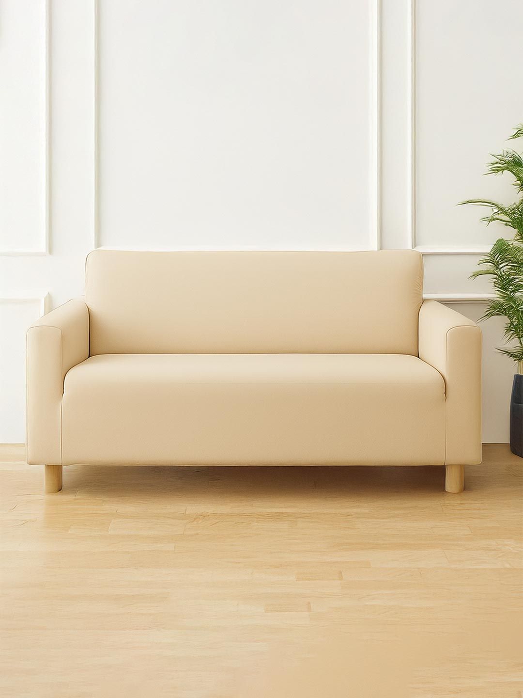 Aura Cream-Coloured 2 Seater Sofa Cover-picture-13