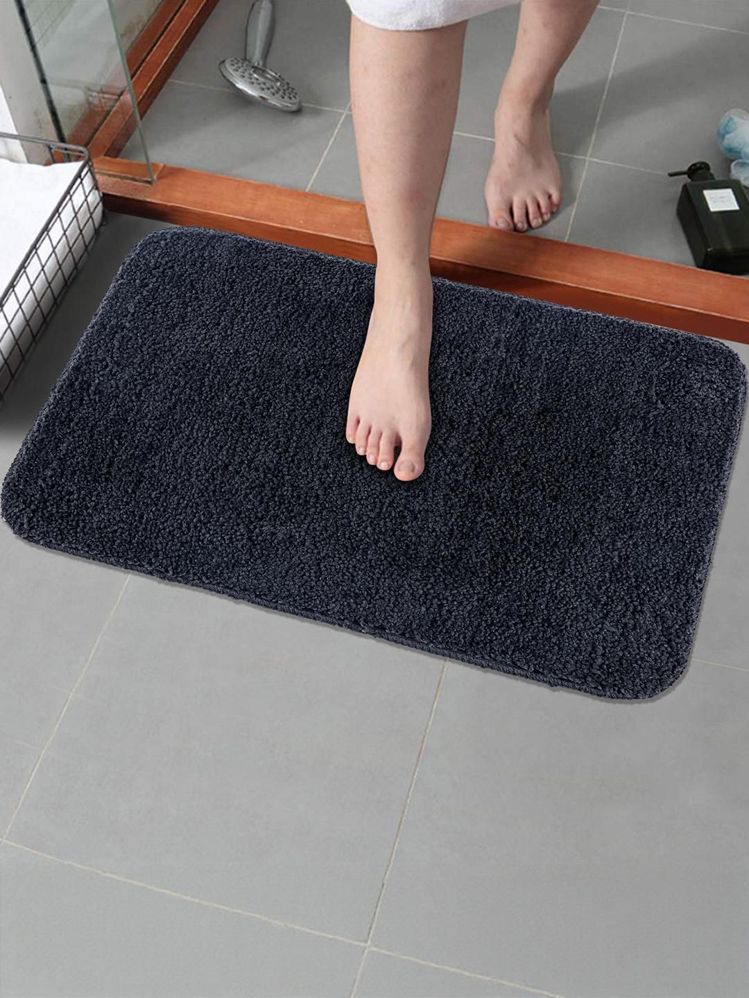 CROWN MATTINGS Grey 1400 GSM Microfibre Bath Rugs-picture-33
