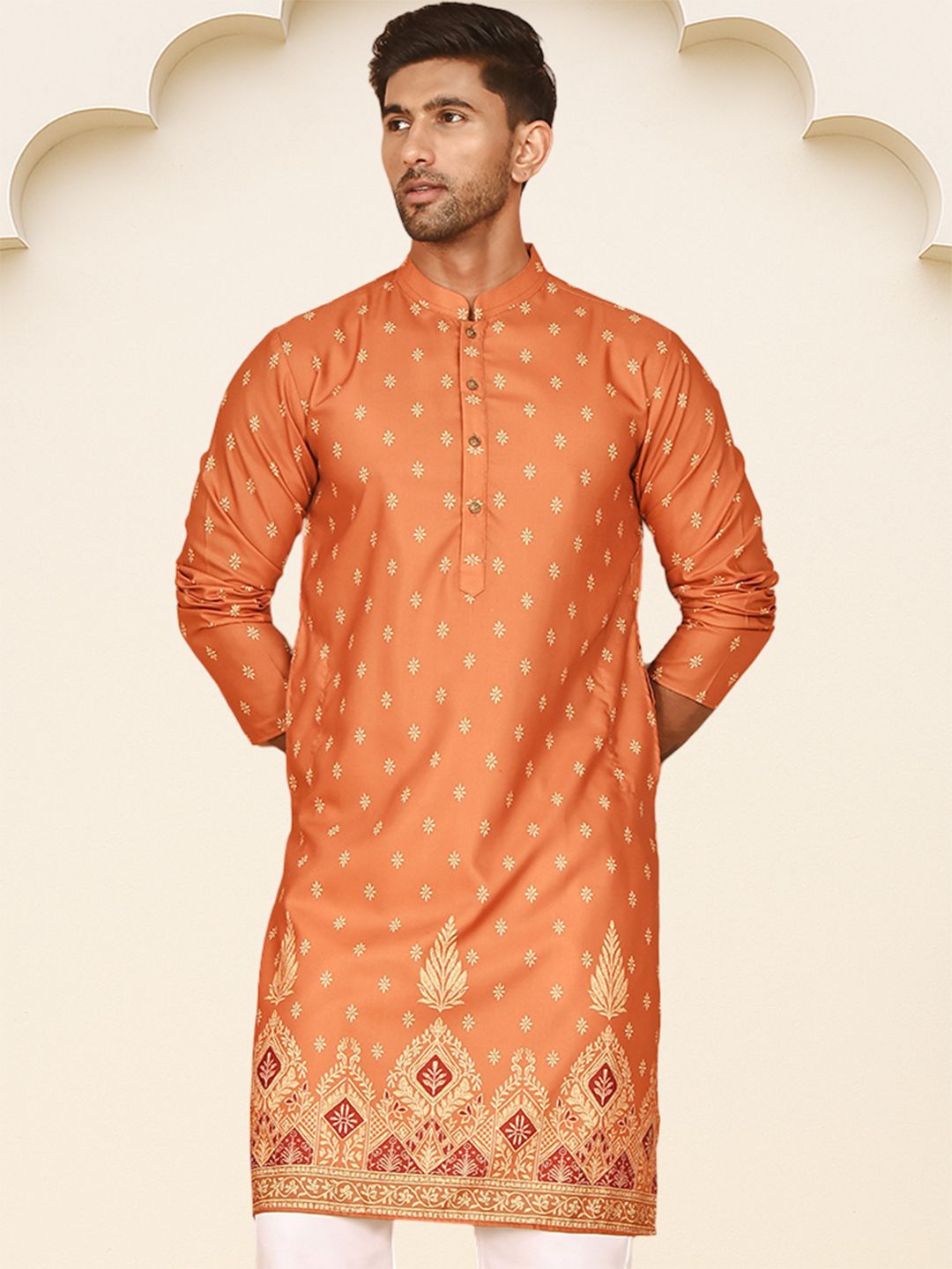 Jompers Men Ethnic Motifs Printed Kurta-picture-36