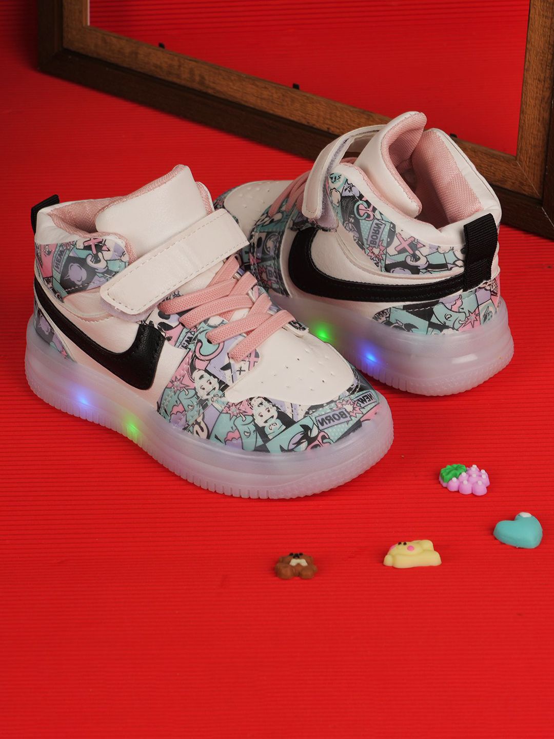 FEETWELL SHOES Girls Colourblocked Sneakers-picture-11