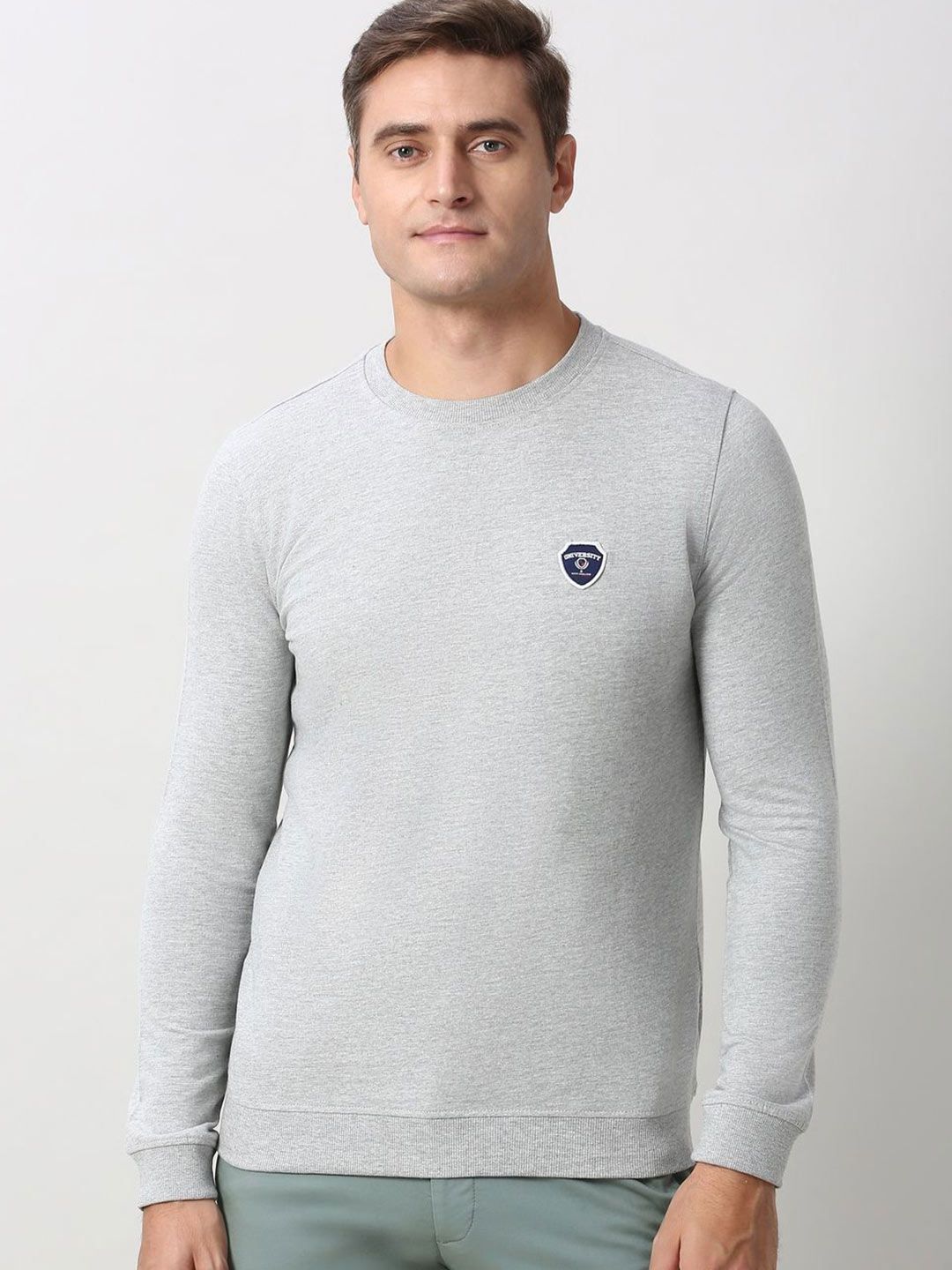 Peter England Casuals Men Solid Crew Neck Pullover Sweatshirt-picture-38