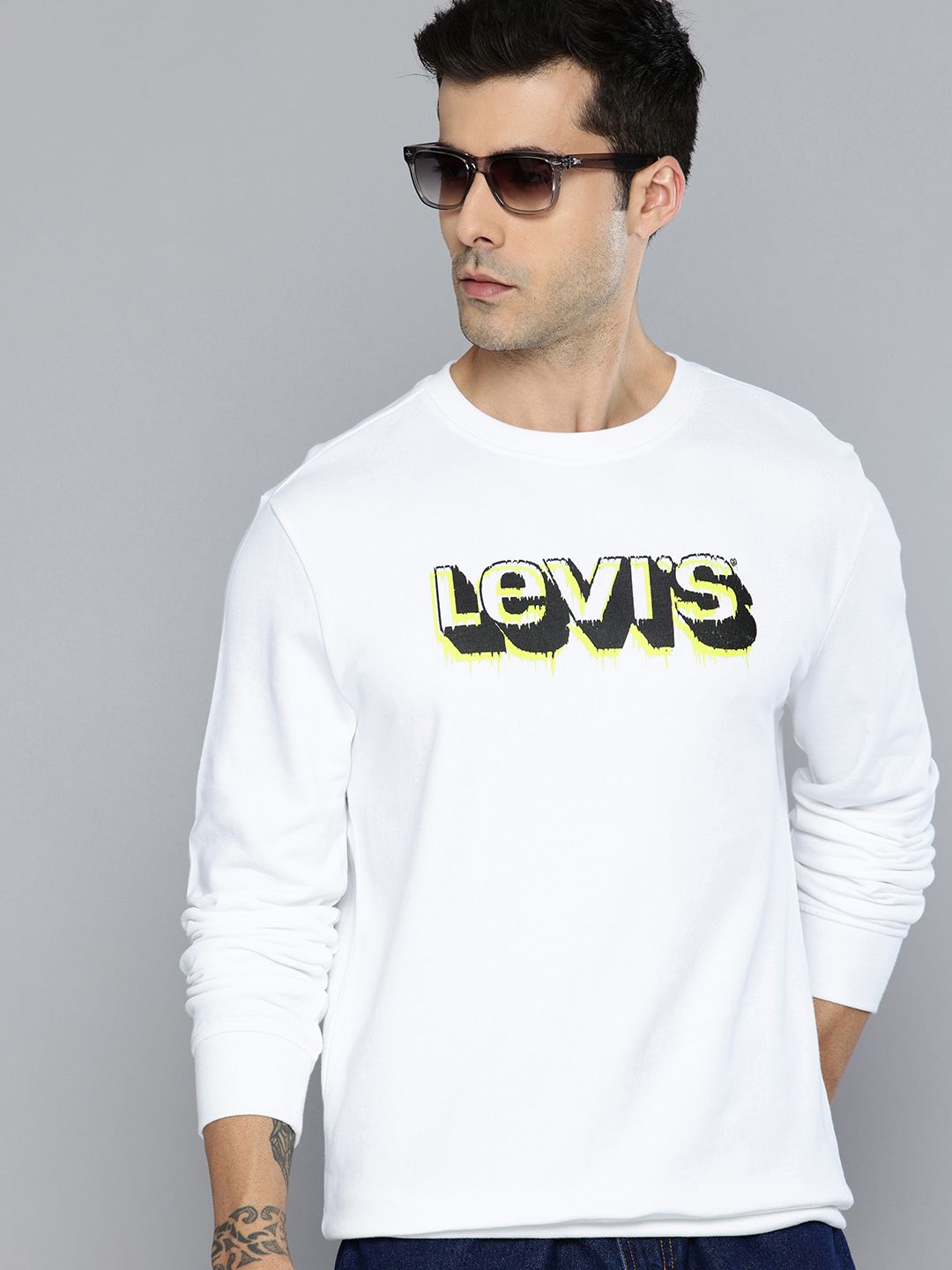 Levis Brand Logo Printed Pure Cotton Sweatshirt-image-25