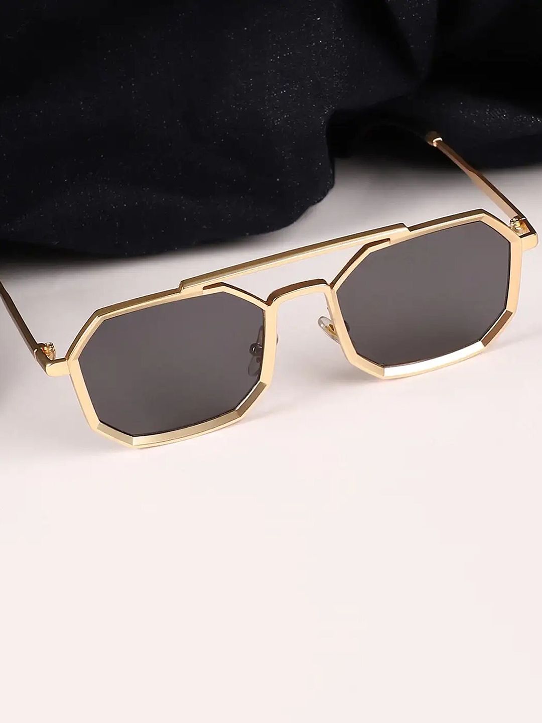 SPADEACES Unisex Hexagonal Sunglasses With UV Protected Lens-picture-25