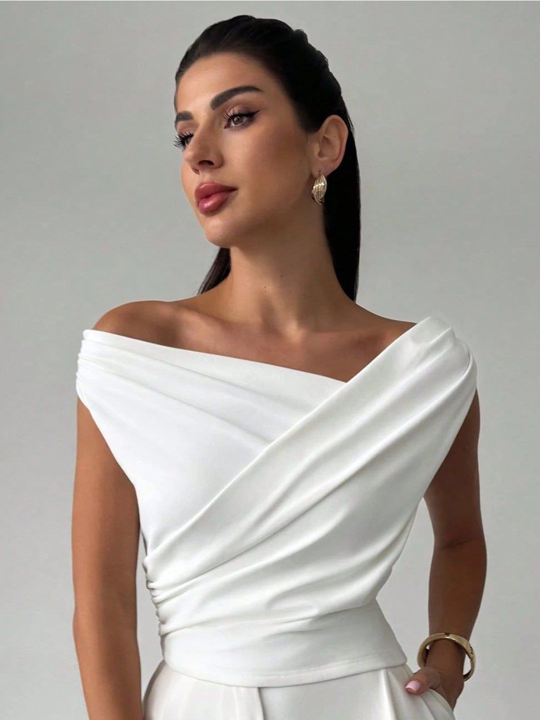 Outzidr Women Off-Shoulder Wrap Top-picture-24