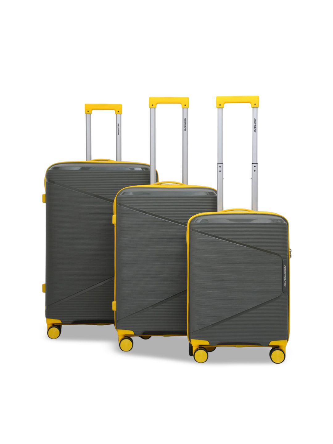 Red Tape Polypropylene 360-Degree 8 Wheel Set Of 3 Large & Medium Trolley Bags-picture-33