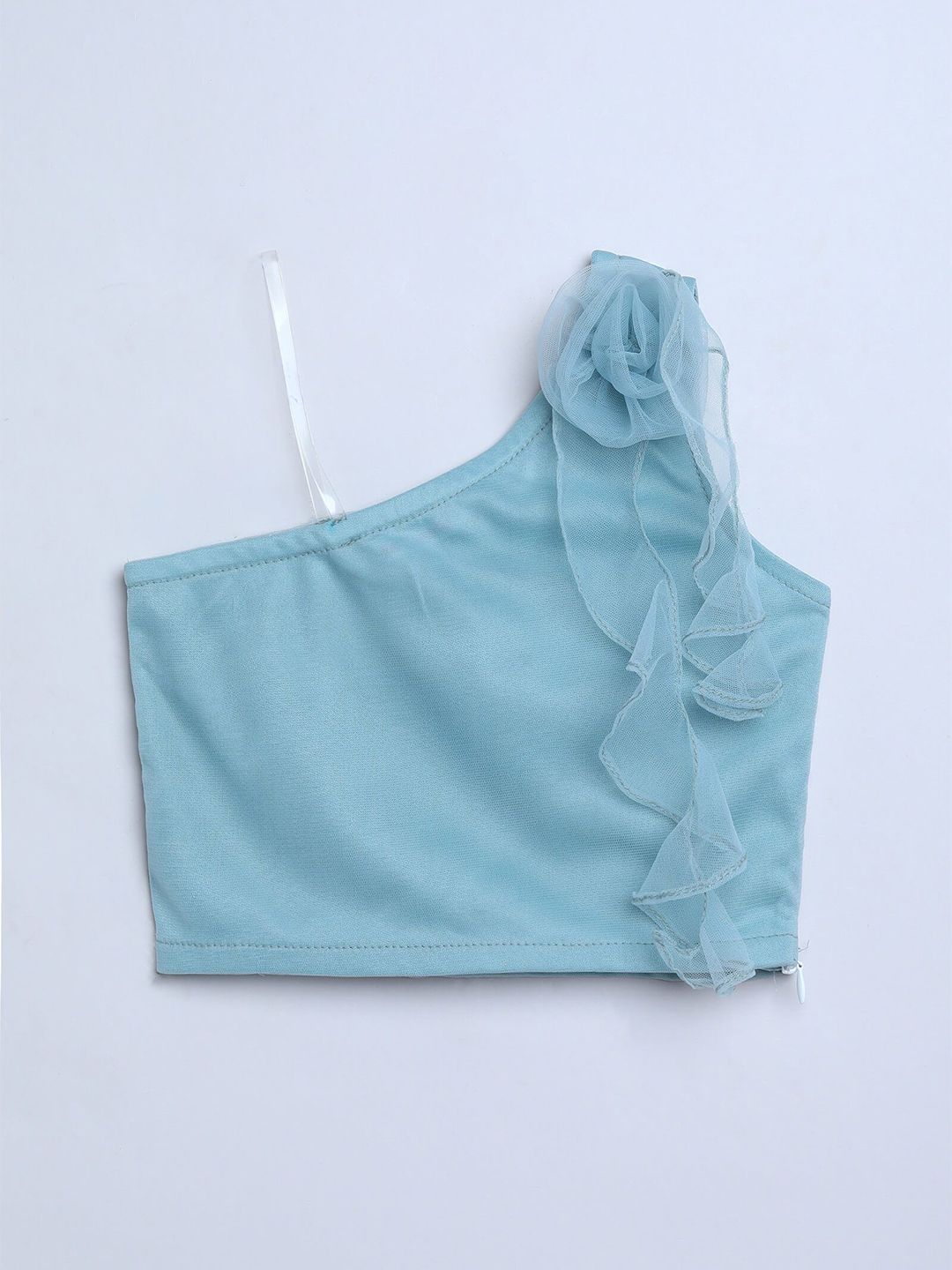 taffykids Girls Ruffled One Shoulder Sleeveless Crop Top-picture-30