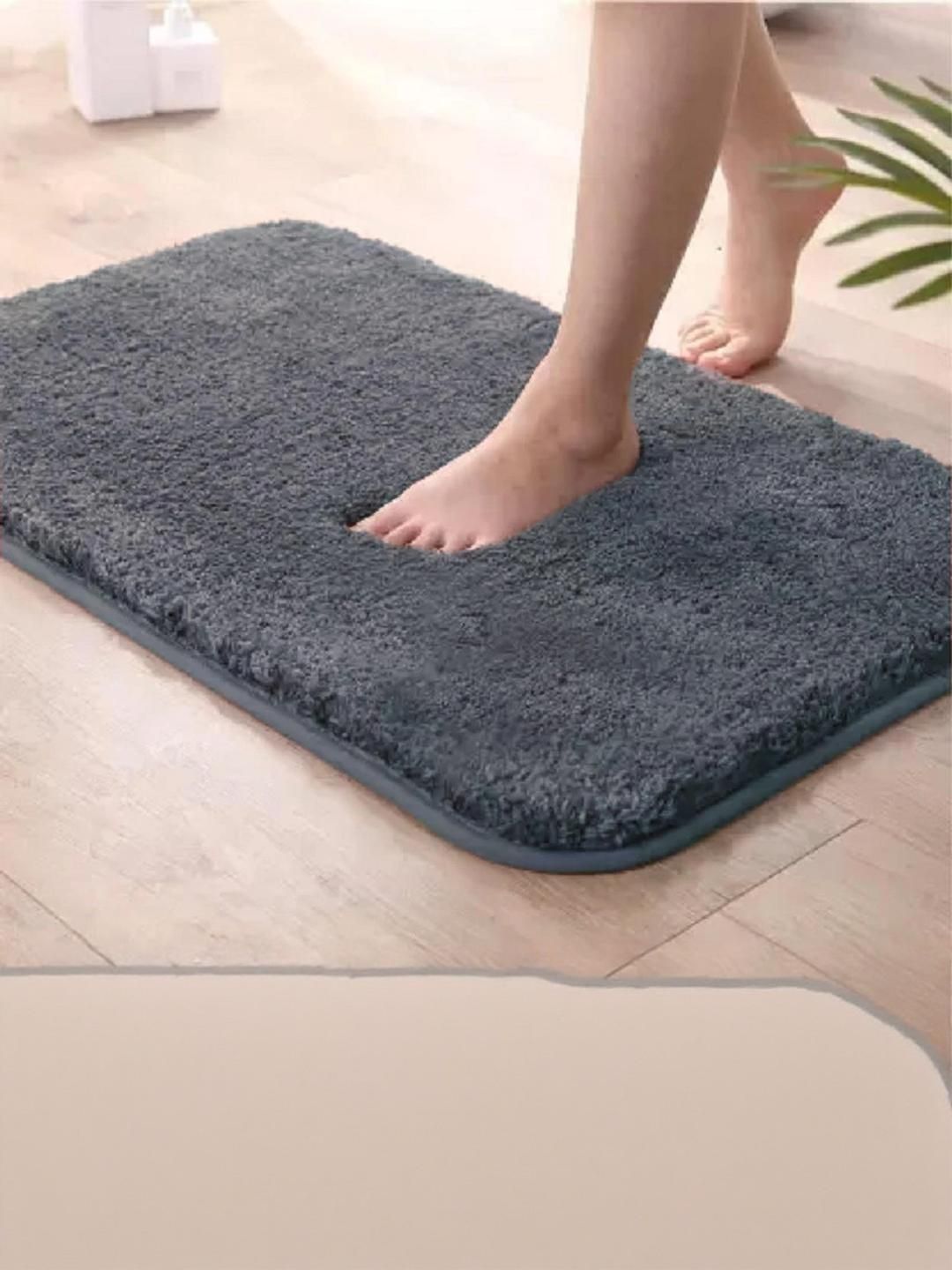 CROWN MATTINGS Grey 1400 GSM Microfibre Bath Rugs-picture-55