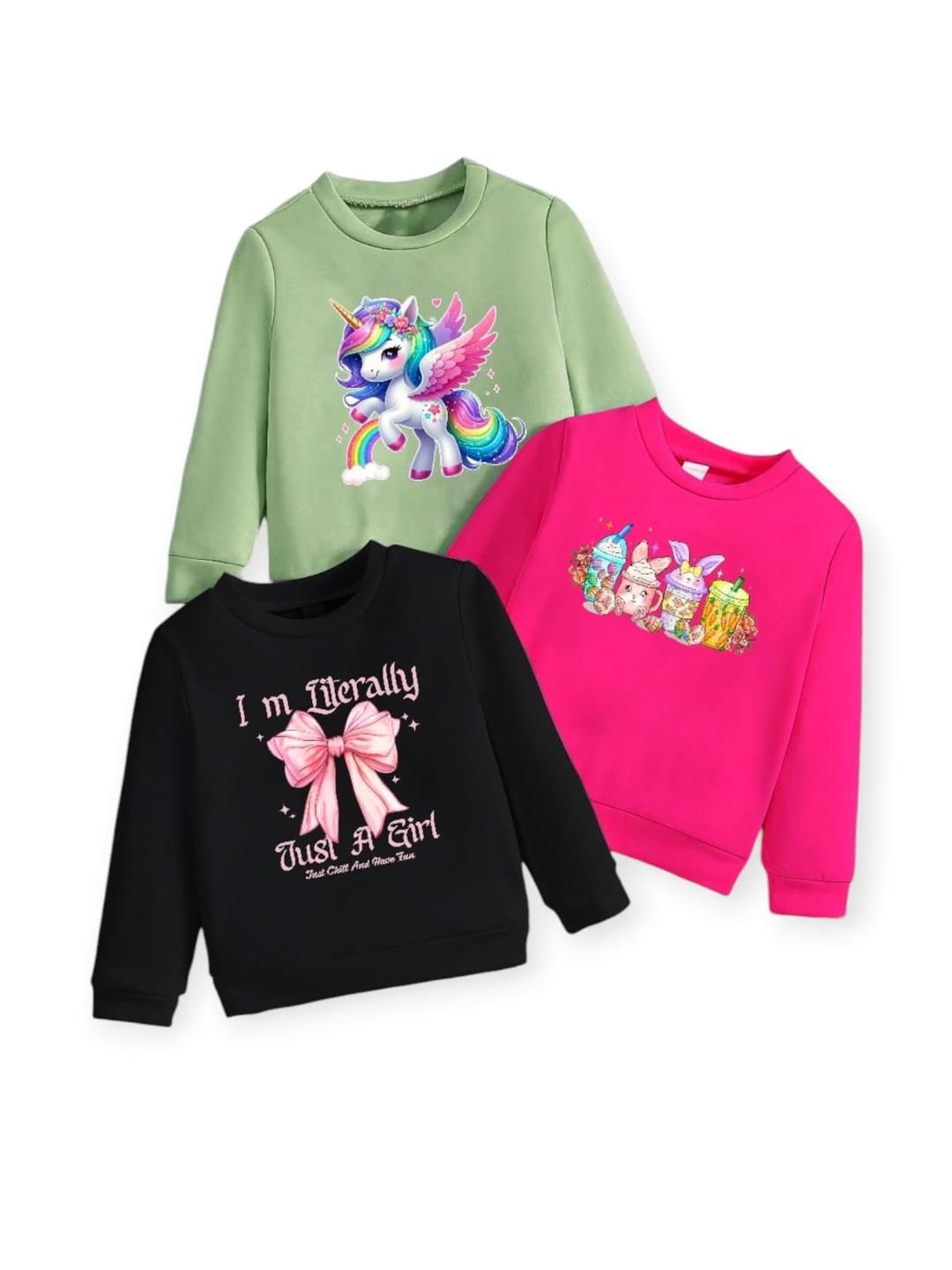 KEESOR Girls Multi Cotton Tshirts-picture-31