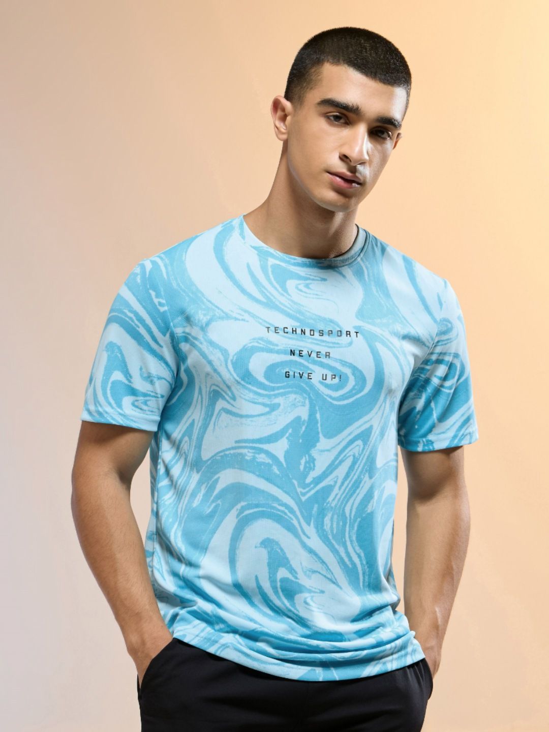Technosport Abstract Printed Anti Static TECHNOCOOL+ Slim Fit T-Shirt-picture-40