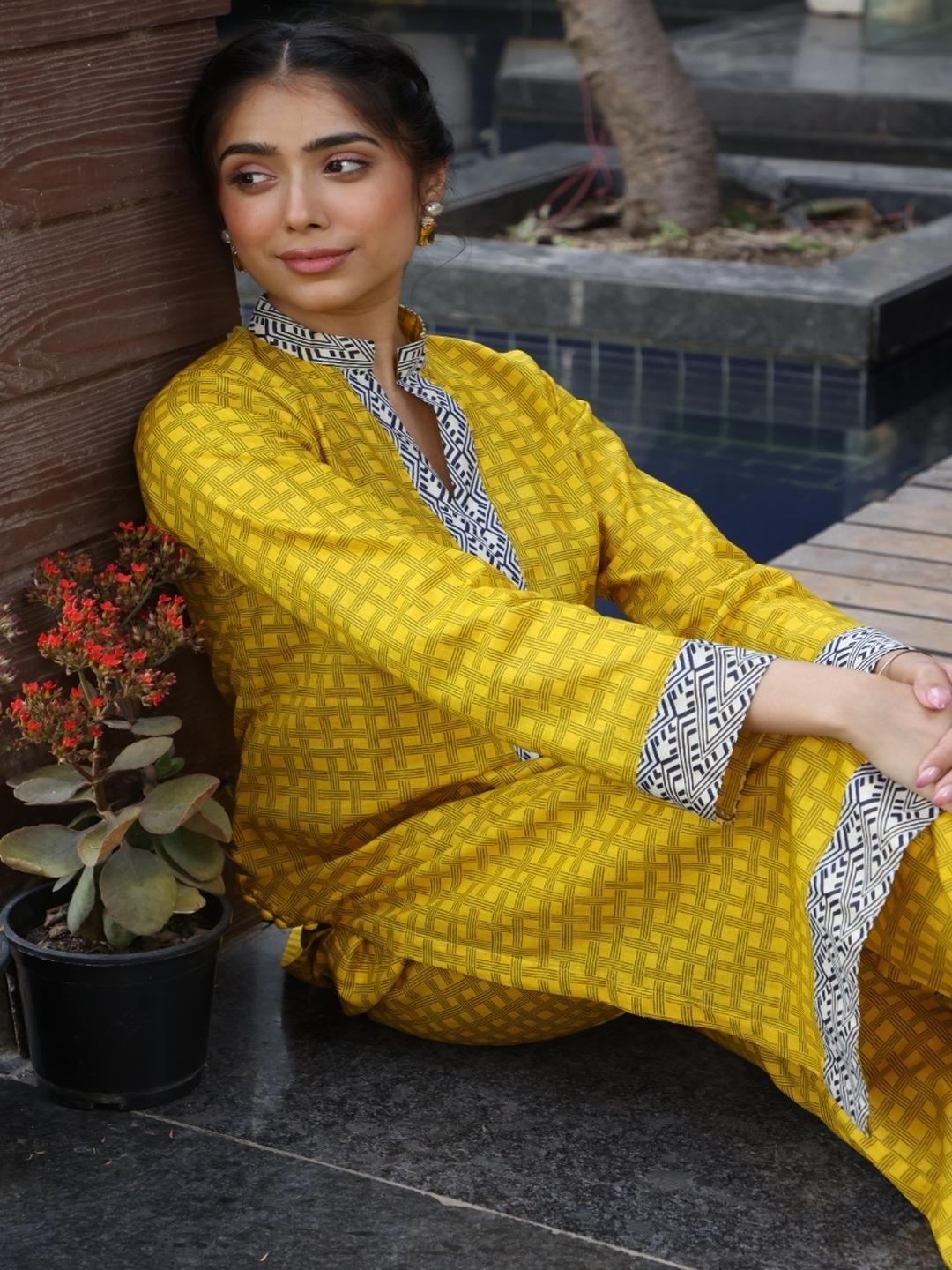house of shrusha House of Surkh Ethnic Motifs Printed Pure Cotton Kurti-picture-58