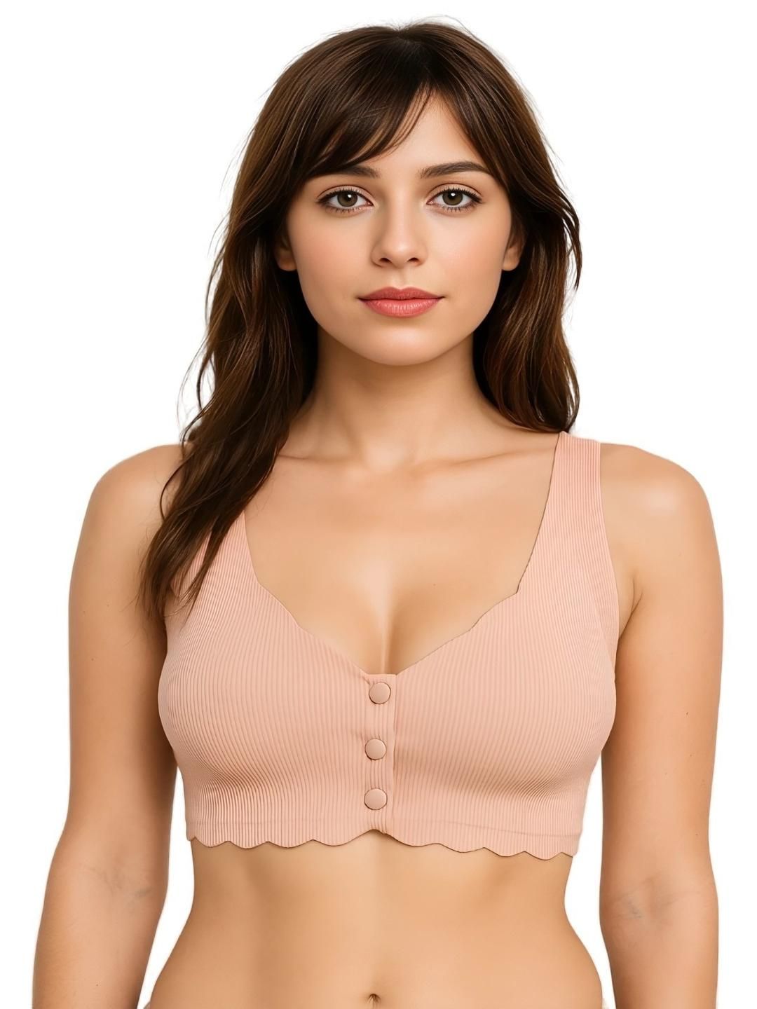 Blush Lado Women Non-Wired Full Coverage Lightly Padded Bra