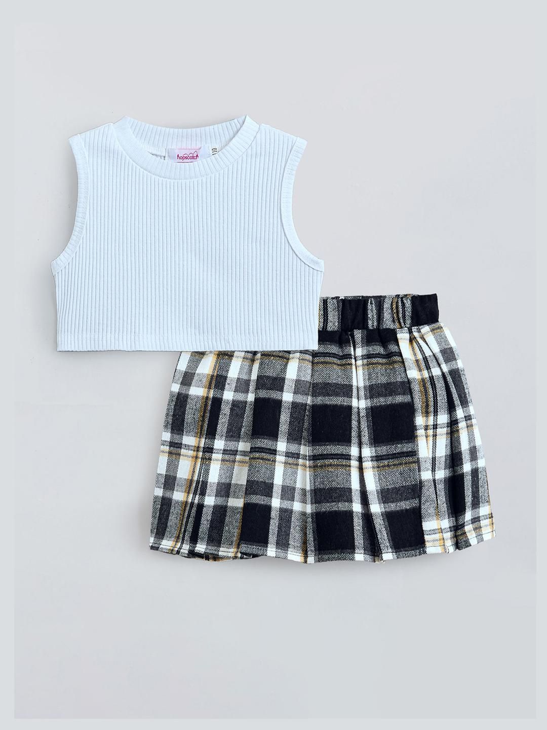 Hopscotch Girls Cotton Blend Solid Clothing Set-picture-15