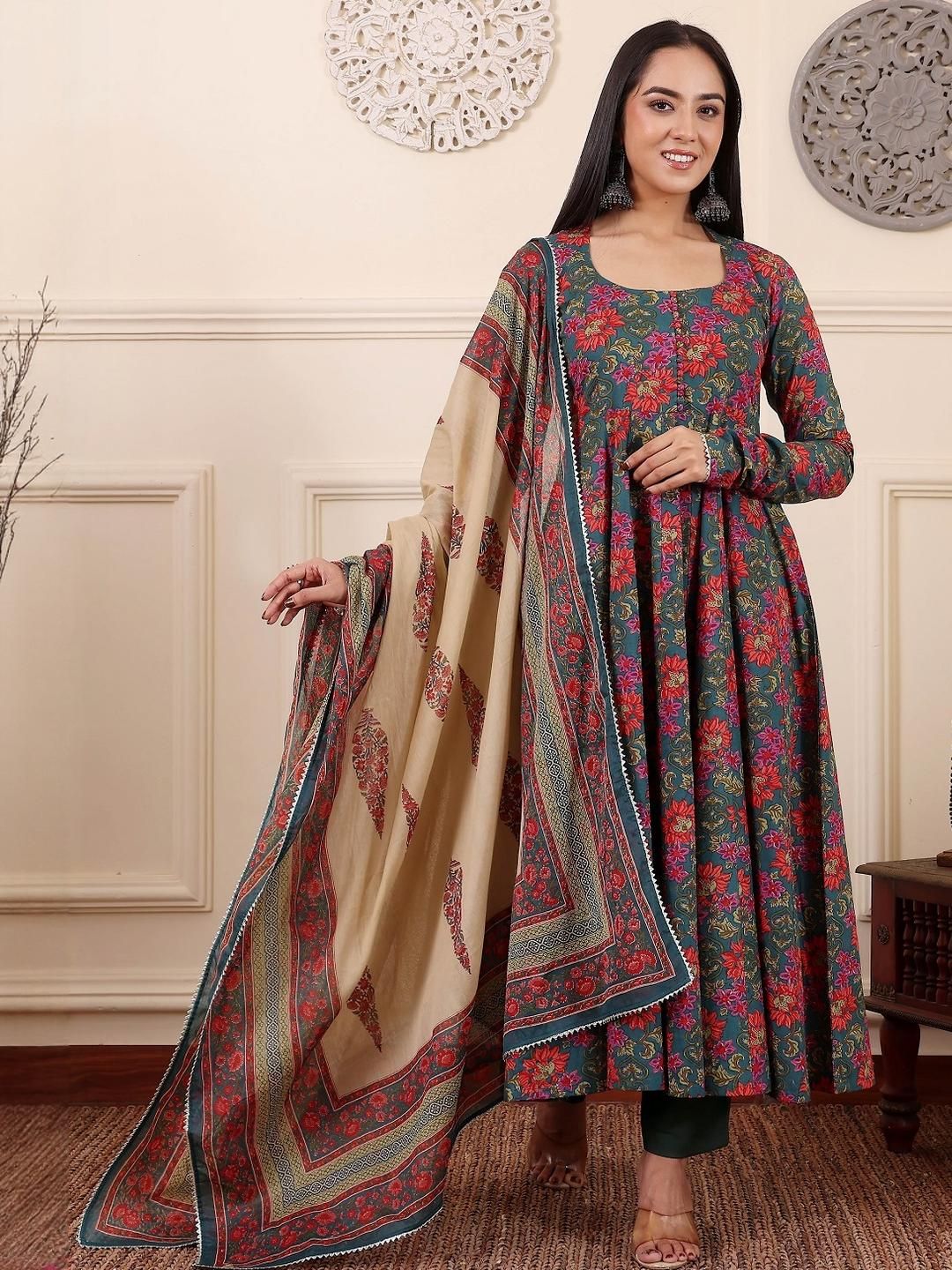 KALINI Women Multi Viscose Rayon Printed Kurta Sets