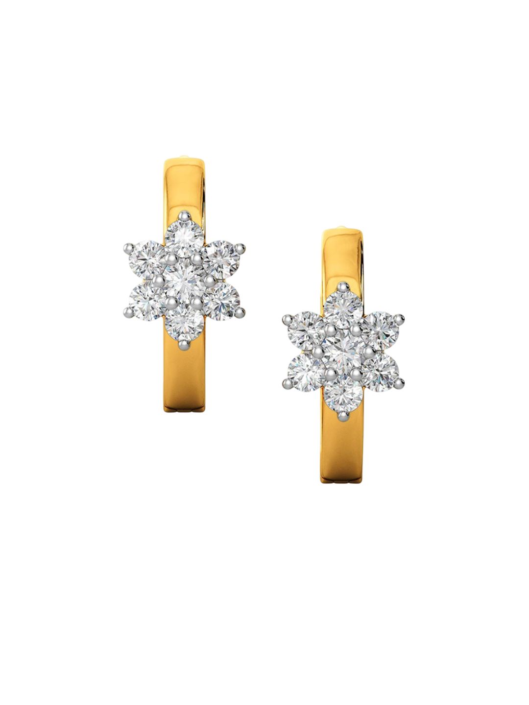 Joyalukkas 18Kt Girls Gold Natural Floral Diamond Earrings 1.49g-picture-37