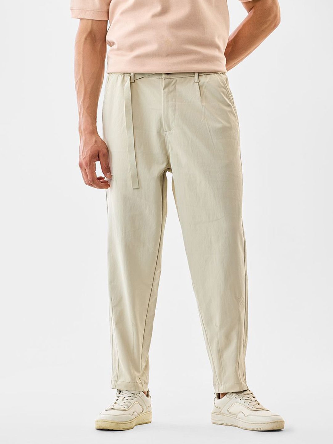 Snitch Men Slim Fit Mid-Rise Cotton Chinos Trousers-picture-20