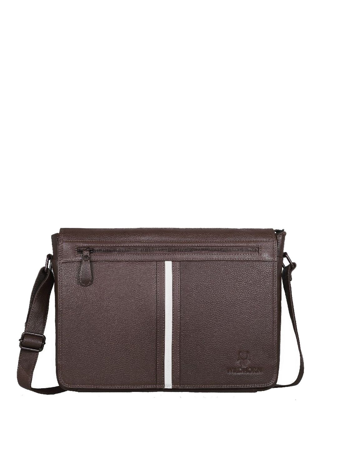 WildHorn Men Textured Leather Messenger Bag-picture-23