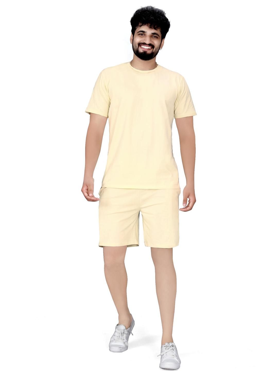 SATPURUSH Men Relaxed Fit T-Shirt & Shorts Night Suit-picture-37