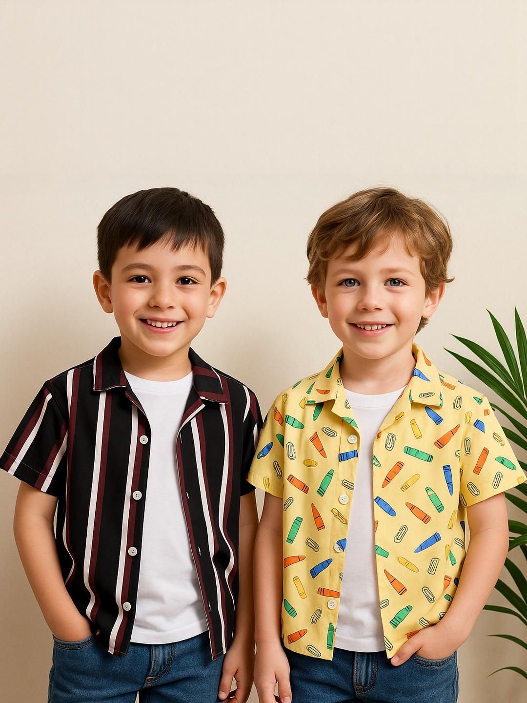 SHREE VANKIYA HANUMANJI FASHION Kids-Unisex Cotton Casual Shirts-picture-28