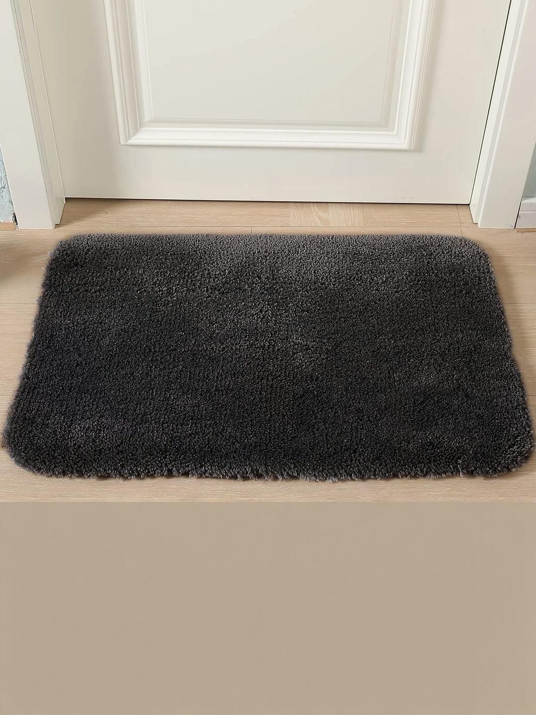 CROWN MATTINGS Grey 1400 GSM Microfibre Bath Rugs-picture-35