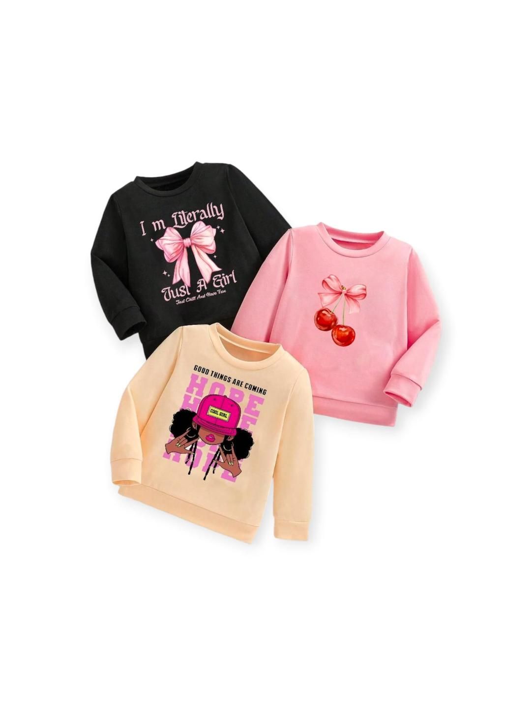 KEESOR Girls Multi Cotton Tshirts-picture-34