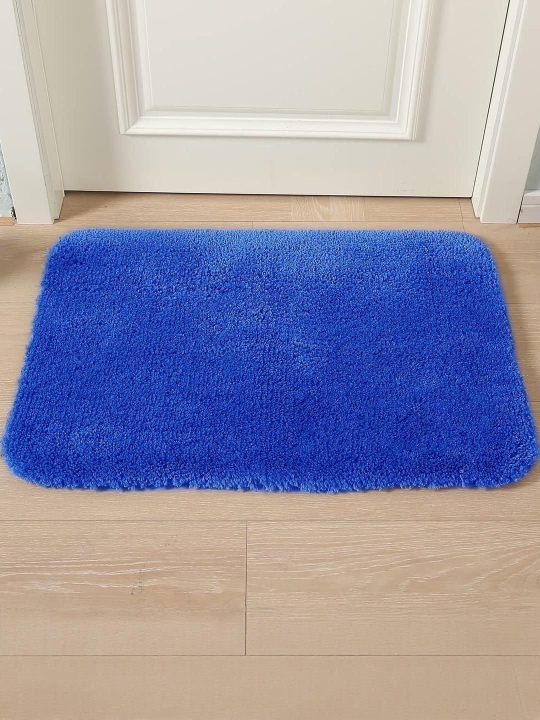 CROWN MATTINGS Blue 1400 GSM Microfibre Bath Rugs-picture-15