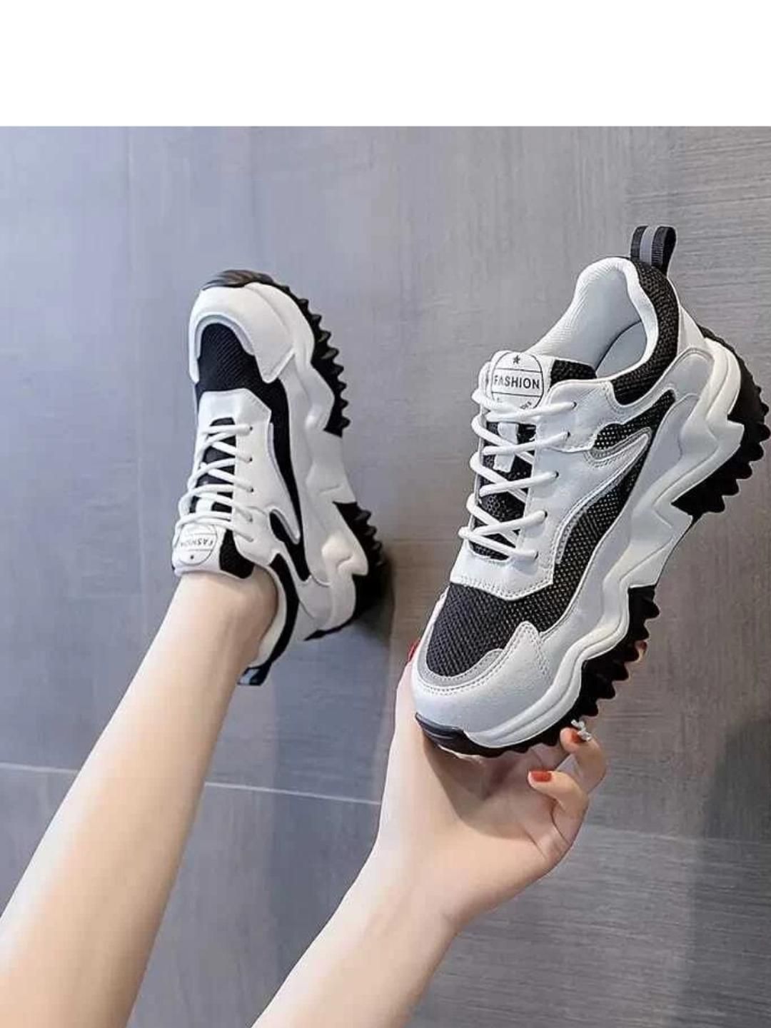 Shozie Women White Round Toe Padded Synthetic Lace-Ups Casual Sneakers-picture-36