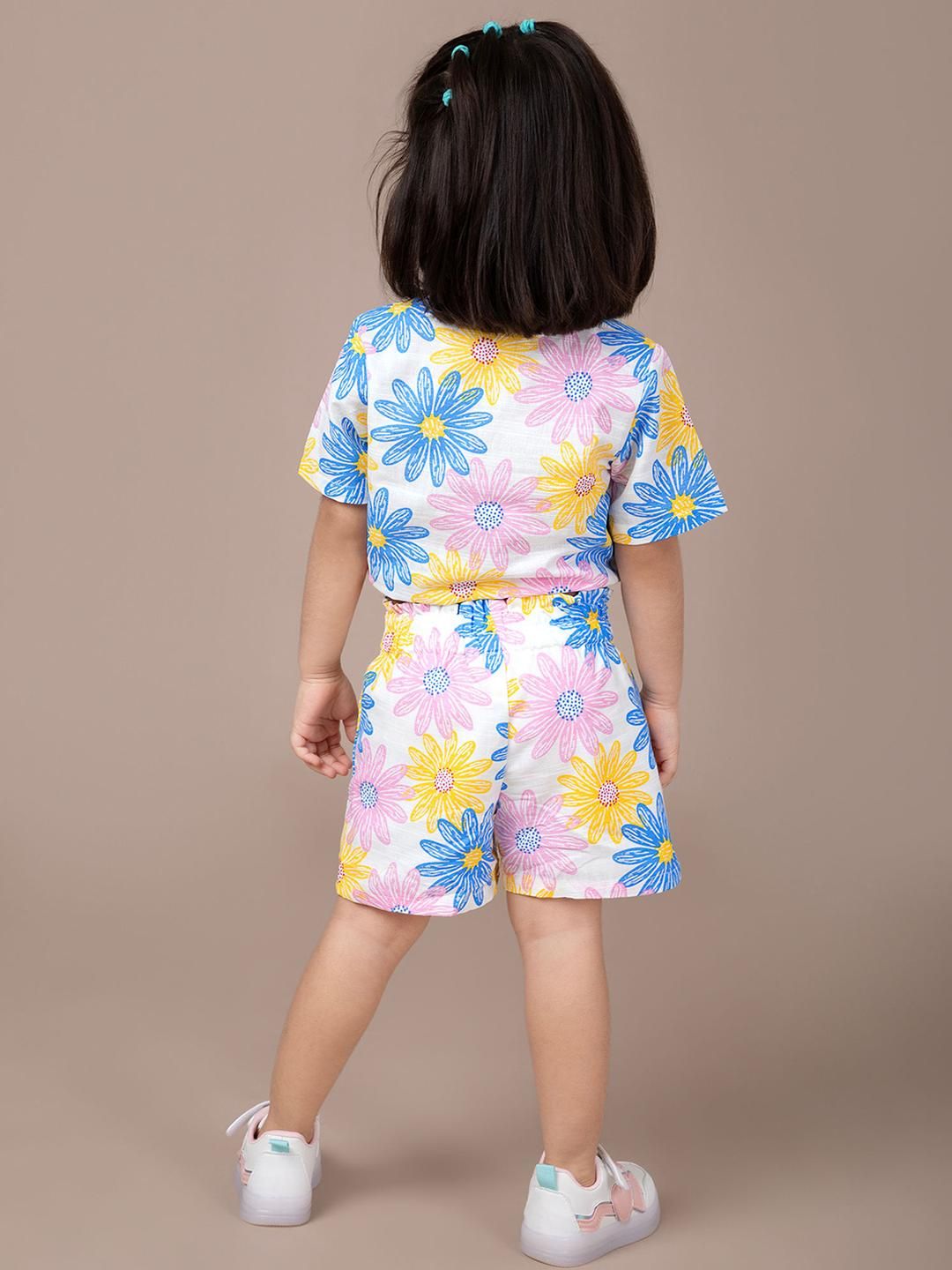 Hopscotch Girls Floral Printed Clothing Set-picture-58