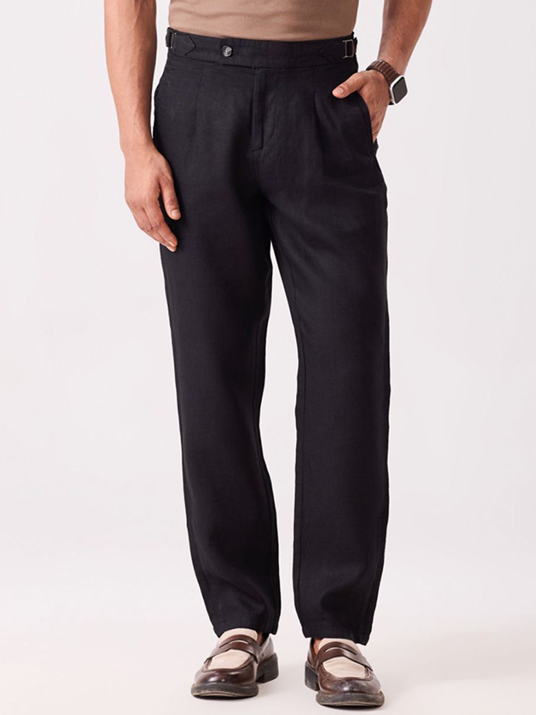 MH&Y Napoli Men Comfort Relaxed Fit Mid-Rise Trousers-picture-12