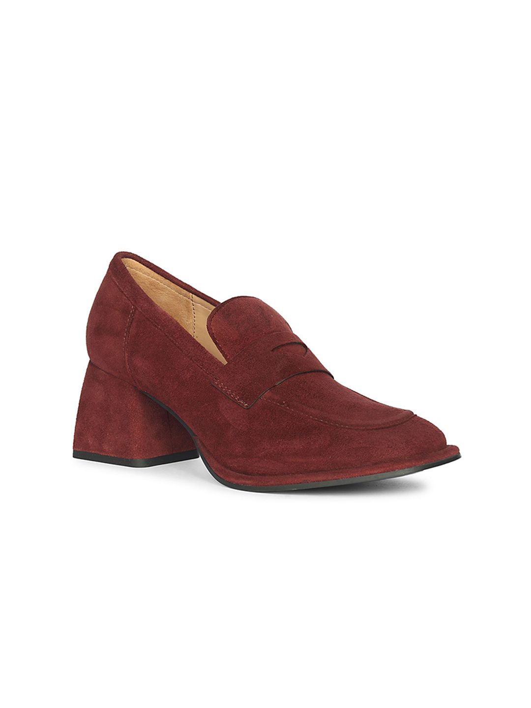 SaintG Women Burgundy Suede Leather Moccasins-image-45