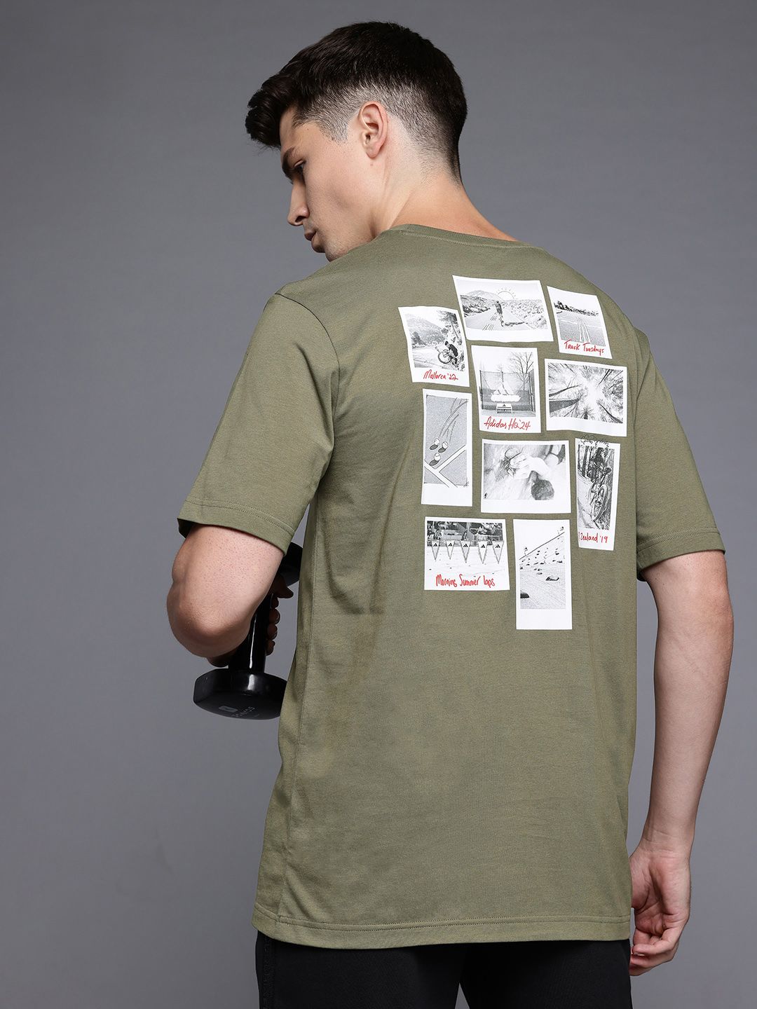 ADIDAS Gallery Print Pure Cotton T-shirt-image-10