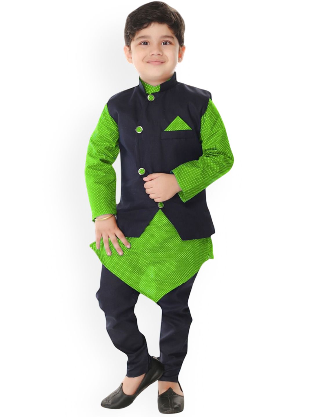 NEW GEN Boys Printed Regular Kurta with Trousers-image-31