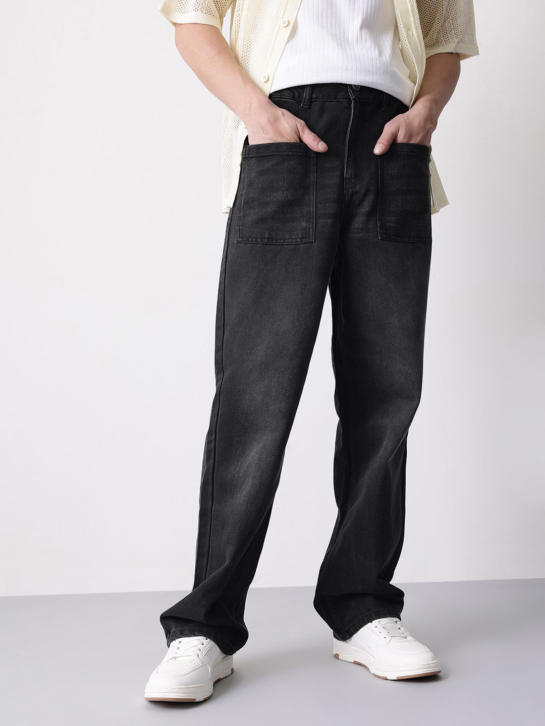 Mast & Harbour Men Relaxed Fit Mid-Rise Light Fade Jeans-picture-39