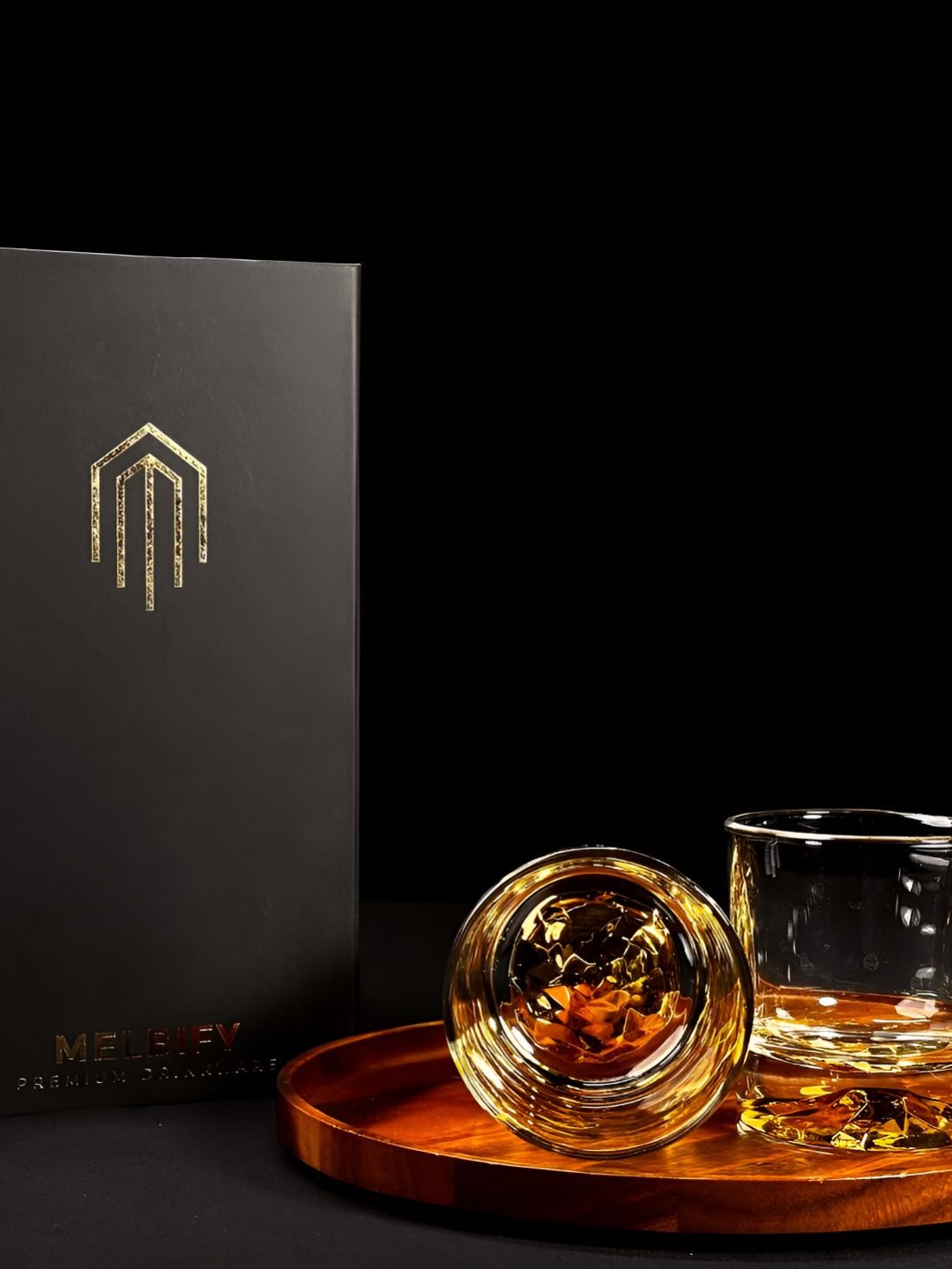 MELBIFY Transparent 6 Pieces Whisky Glasses 300 ML Each-picture-56