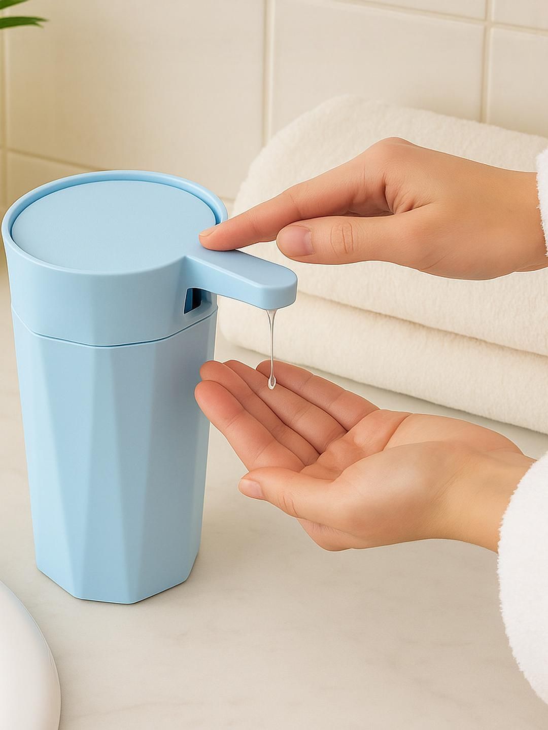 DeoDap Blue Plastic Matte Soap Dispenser-picture-22