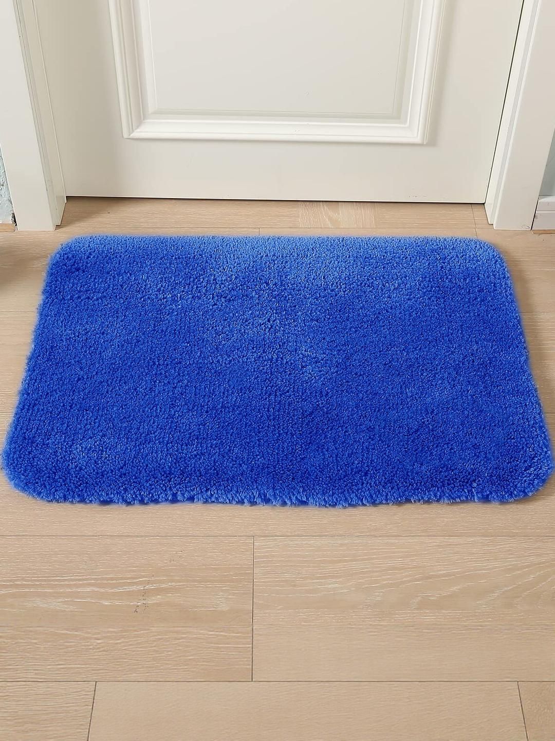 CROWN MATTINGS Blue 1400 GSM Microfibre Bath Rugs-picture-26