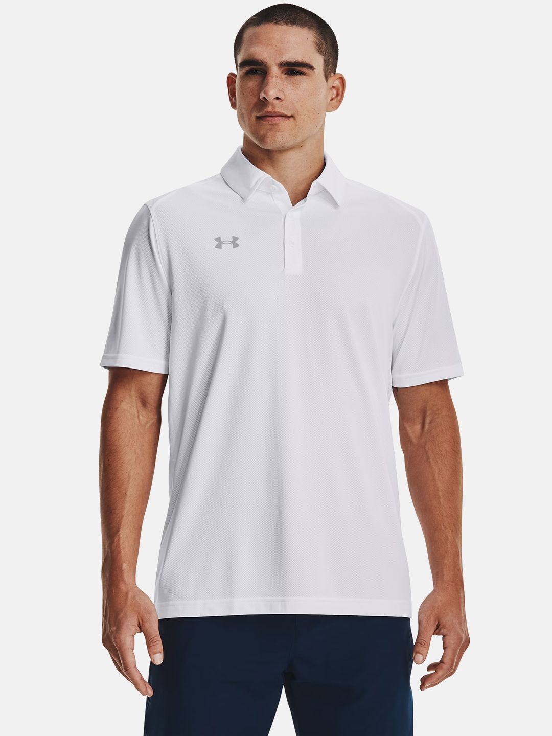 UNDER ARMOUR Mesh Inserts Rapid-Dry Relaxed Fit Team Tech Golf Polo T-Shirt-picture-41