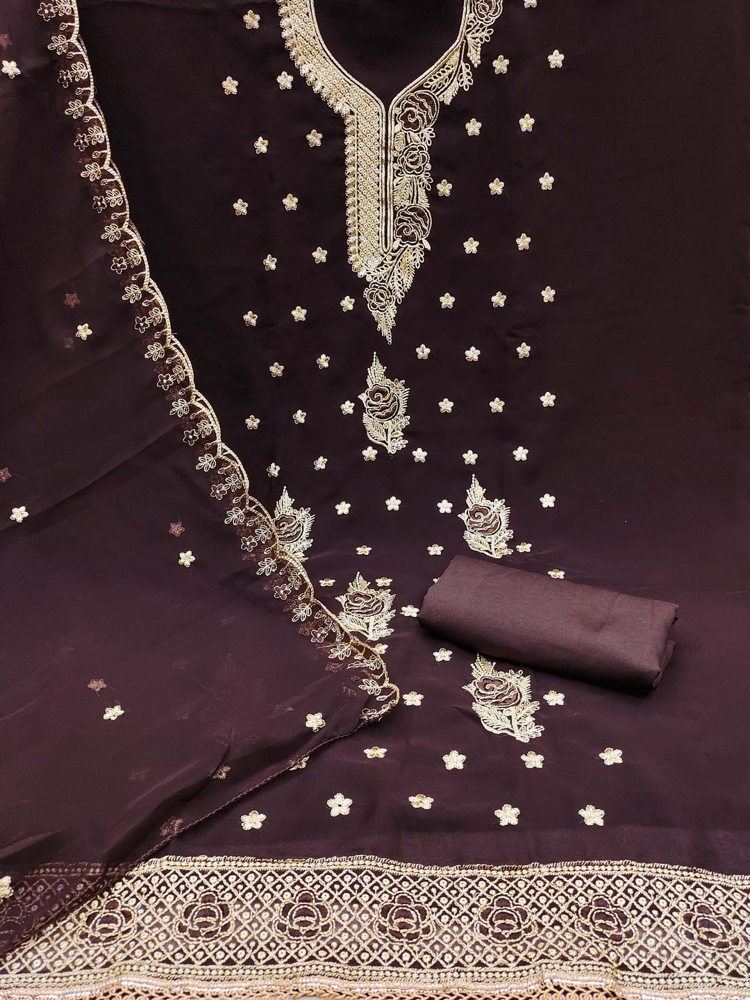 KALINI Embroidered Unstitched Dress Material-picture-35