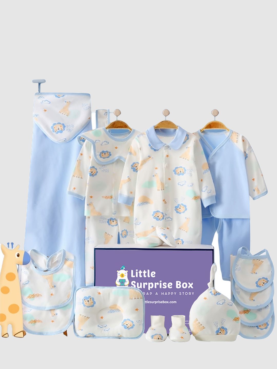Little Surprise Box LLP Infants Pack Of 20 Animal Kingdom All Season Wear Hamper Gift Set-picture-35