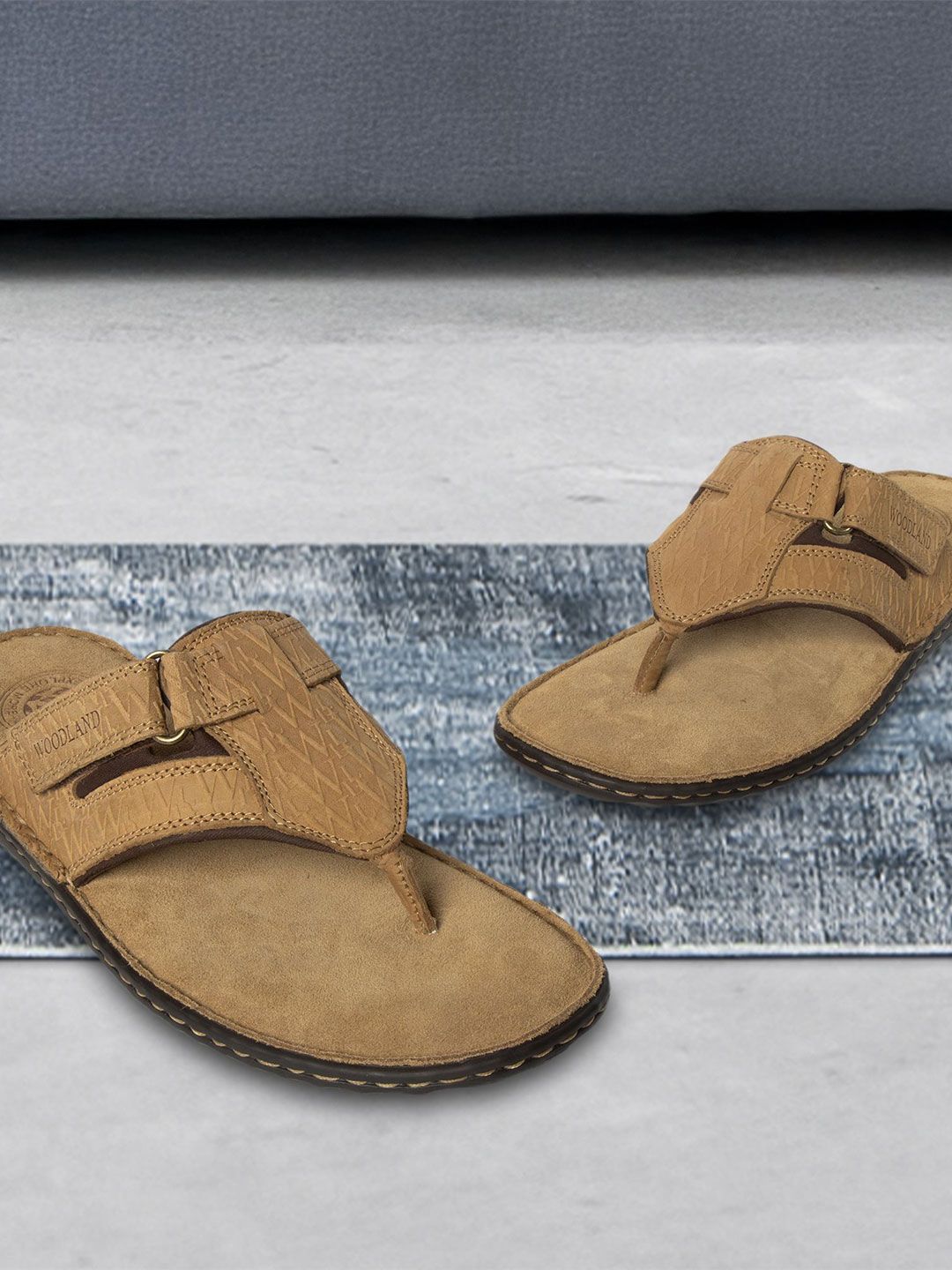 Woodland Men Leather Slip-On Comfort Sandals