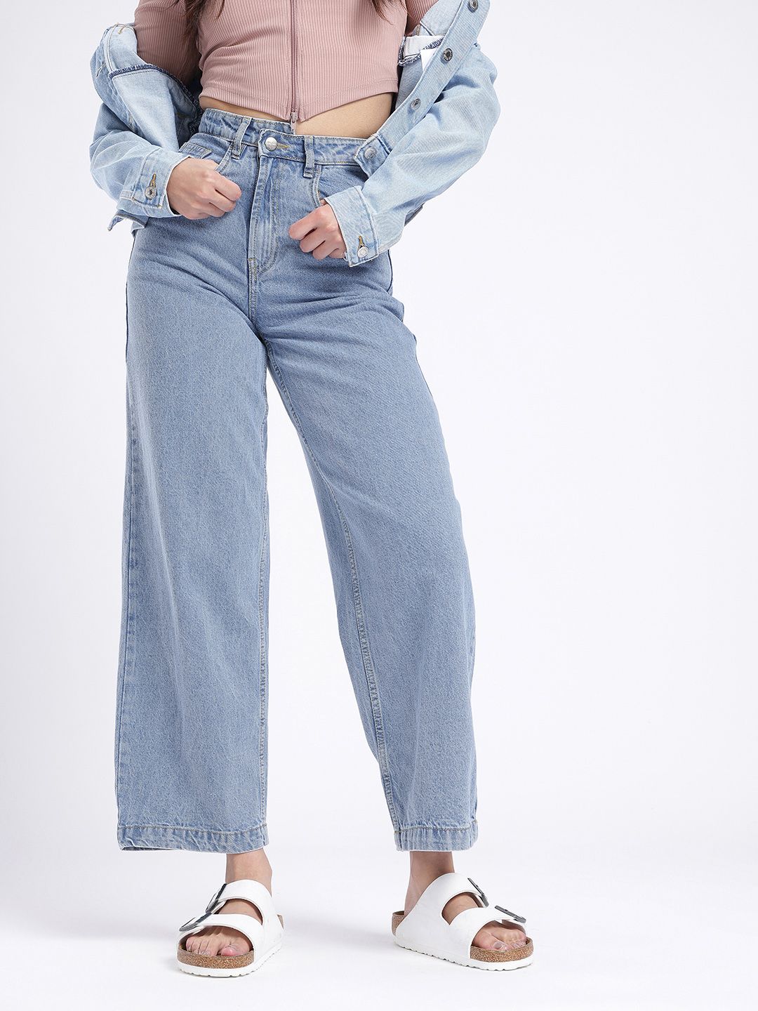 glitchez Women Wide Leg Jeans-image-27